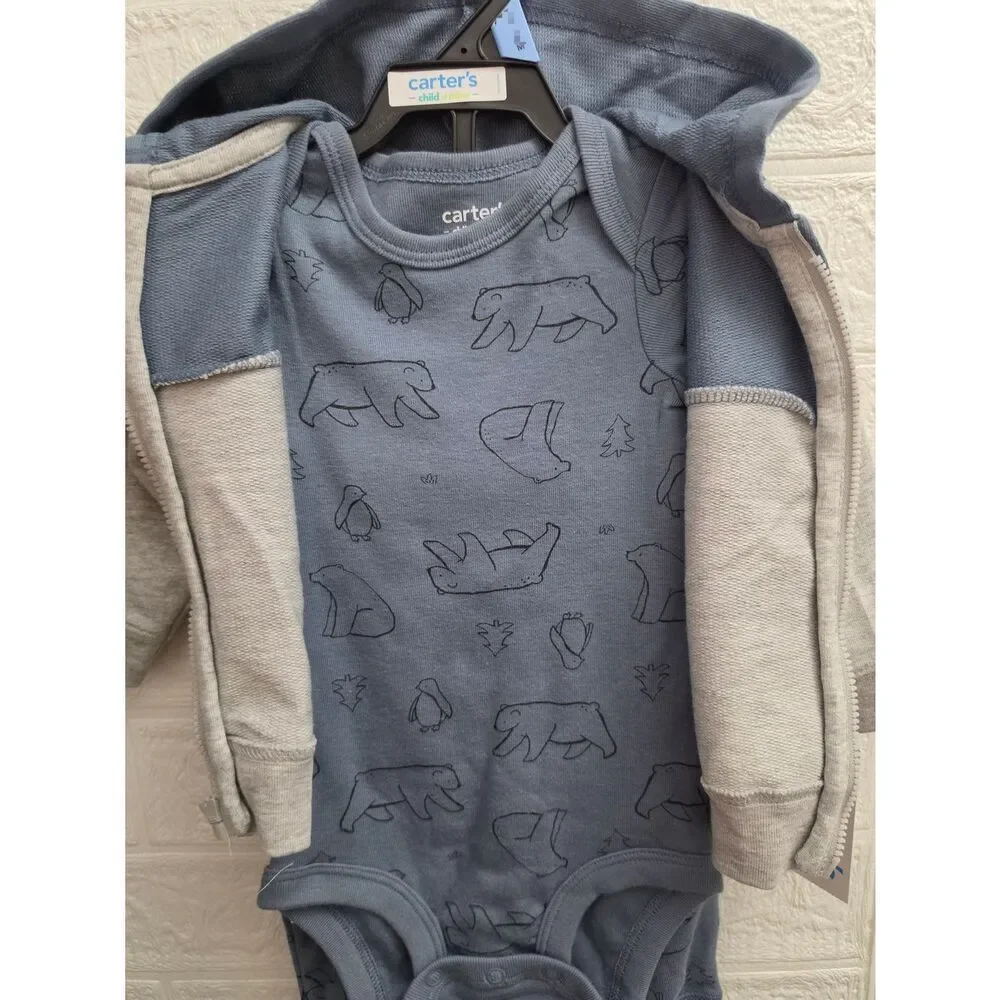 Carter's Child of Mine Baby and Toddler Boy Hoodie Outfit Set, 3 pc, NWT